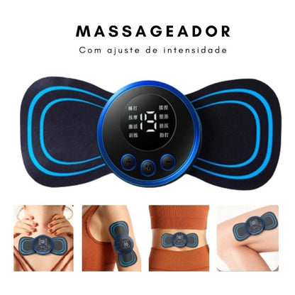 Mini Massageador EMS Estimulador Elétrico De Pescoço Portátil Para Alívio Da Dor Muscular Cervical